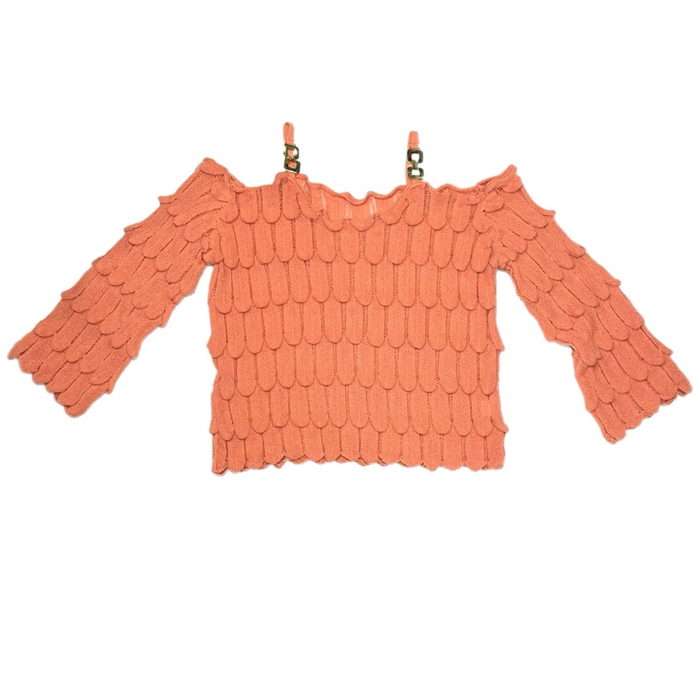 Women’s Off-The-Shoulder Textured Knit Sweater Women’s Size 2XL